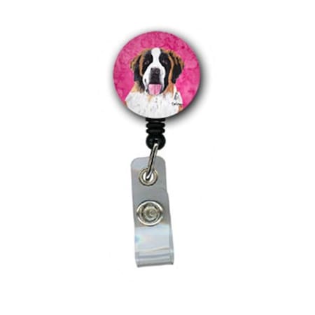 Teacher'S Aid Saint Bernard Retractable Badge Reel Or Id Holder With Clip TE237469